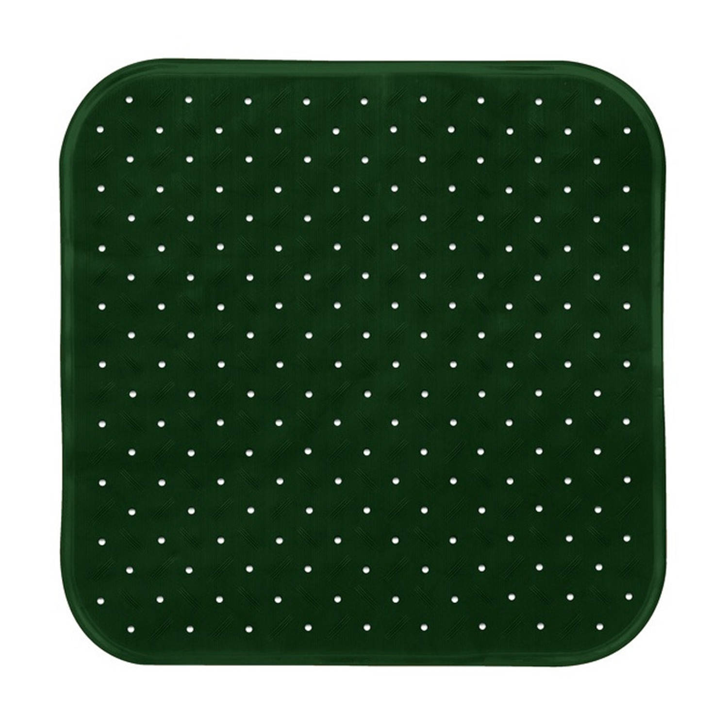 MSV Douche-bad anti-slip mat badkamer rubber groen 54 x 54 cm Badmatjes