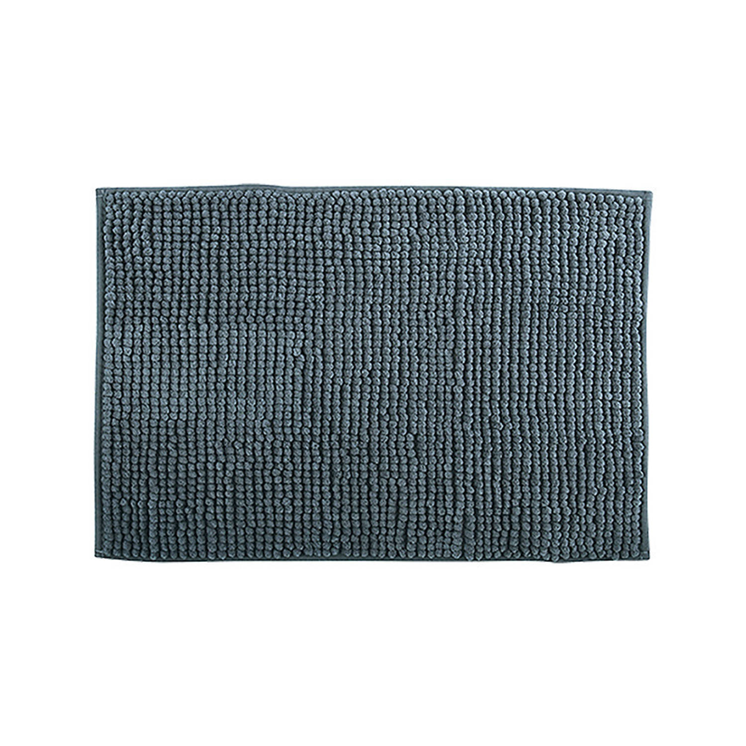 MSV Badkamerkleed/badmat tapijtje voor op de vloer - donkergrijs - 50 x 80 cm - Microvezel - anti slip