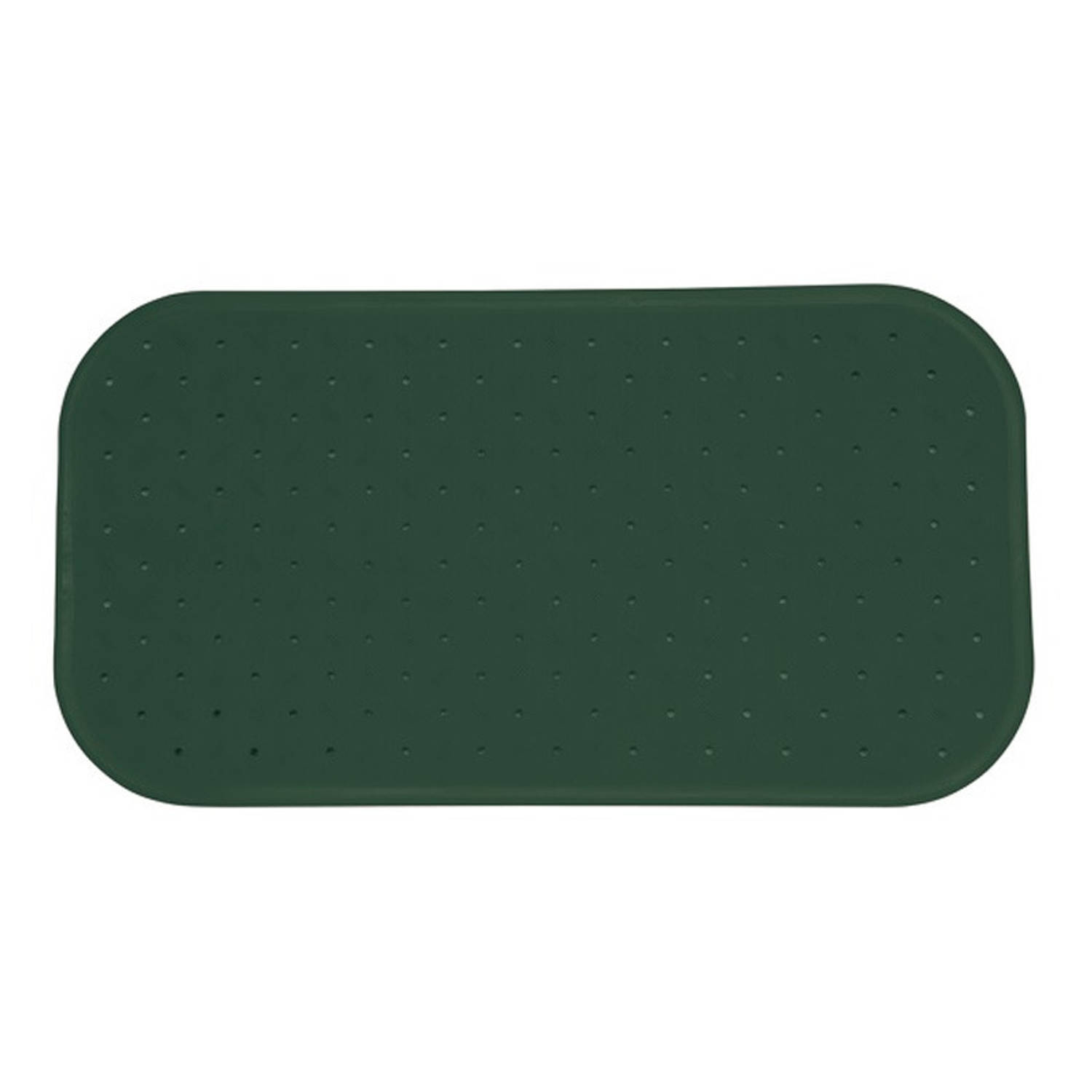 MSV Douche/bad anti-slip mat badkamer - rubber - groen - 36 x 97 cm - met zuignappen - extra lang formaat