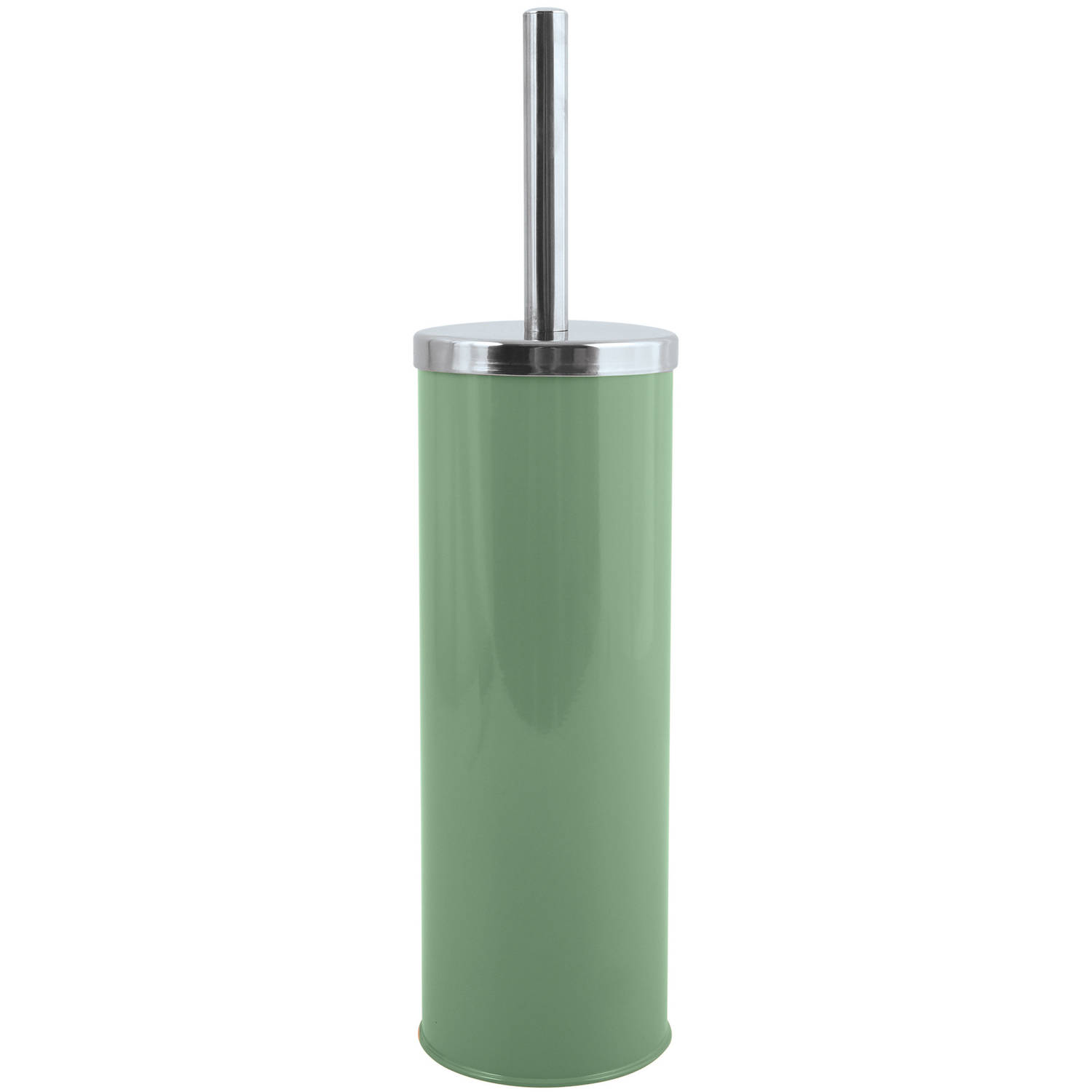 MSV Toiletborstel in houder/wc-borstel - metaal - groen - 38 cm - Badkamer
