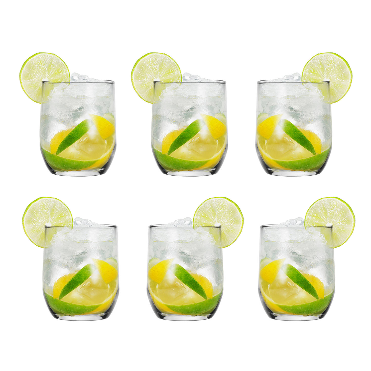 Glasmark Drinkglazen/waterglazen Tumblers - transparant glas - 6x stuks - 300 ml