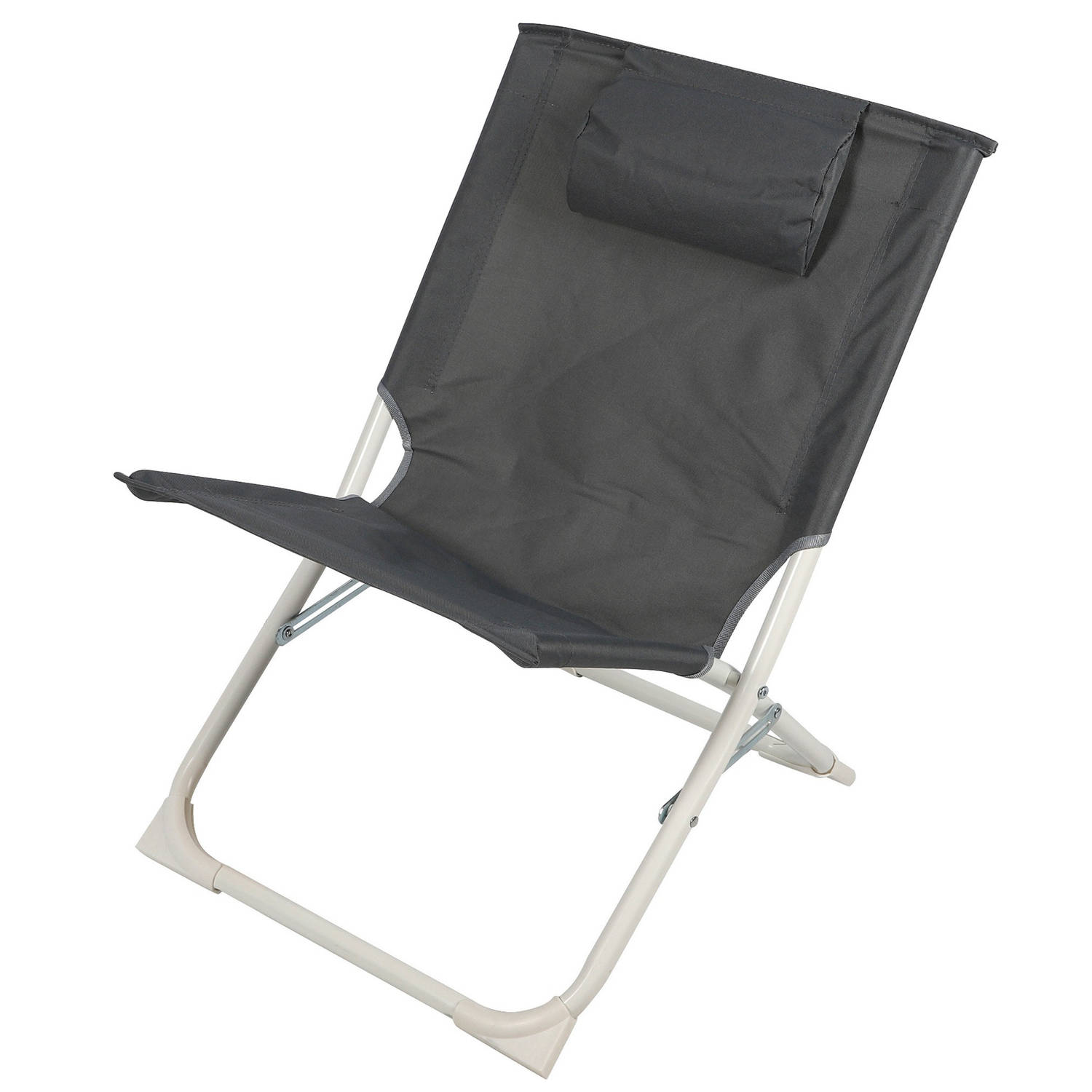 Sunnydays Havana camping-strand stoel aluminium inklapbaar grijs L49 x B62 x H61 cm Campingstoelen