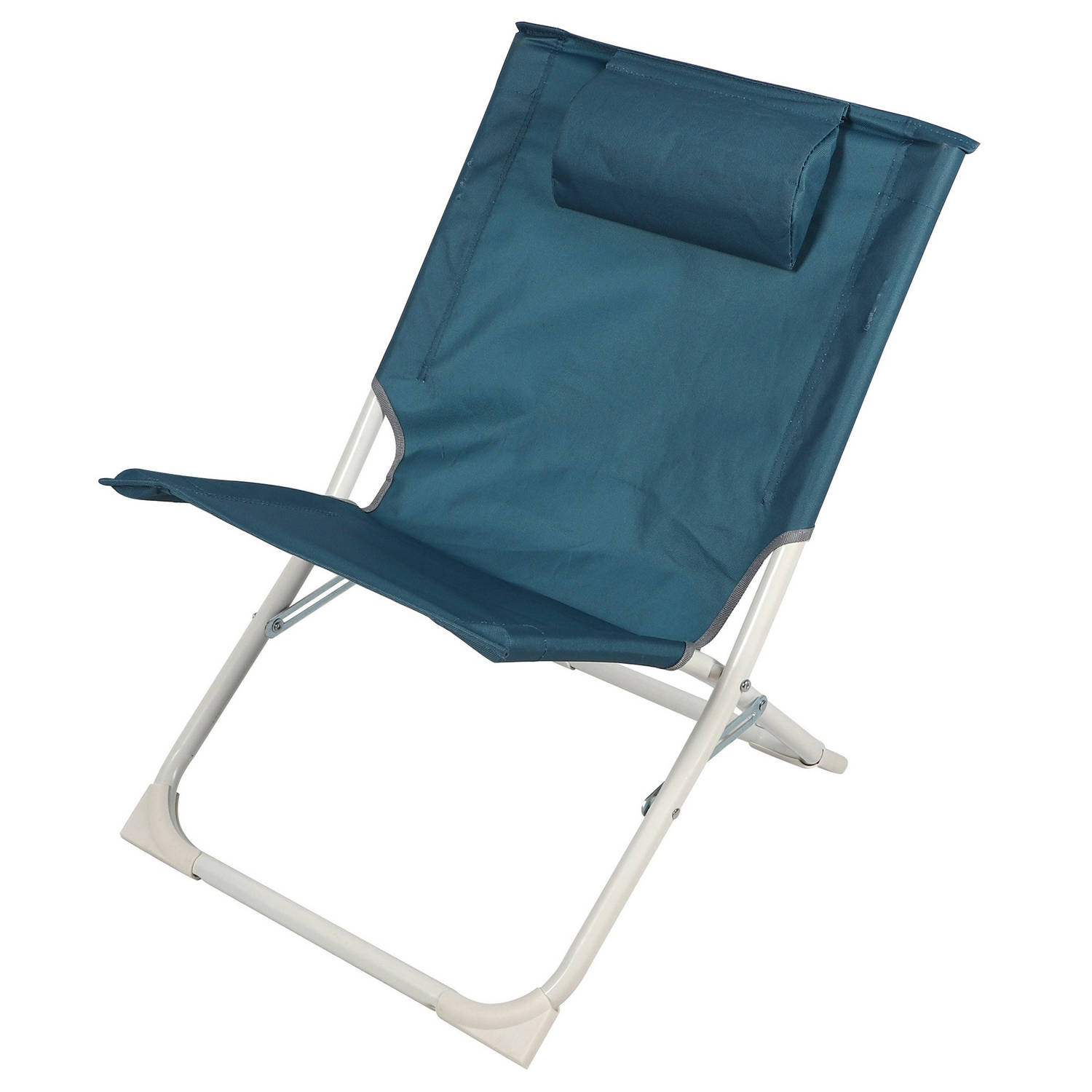 Sunnydays Havana camping-strand stoel aluminium inklapbaar blauw L49 x B62 x H61 cm Campingstoelen