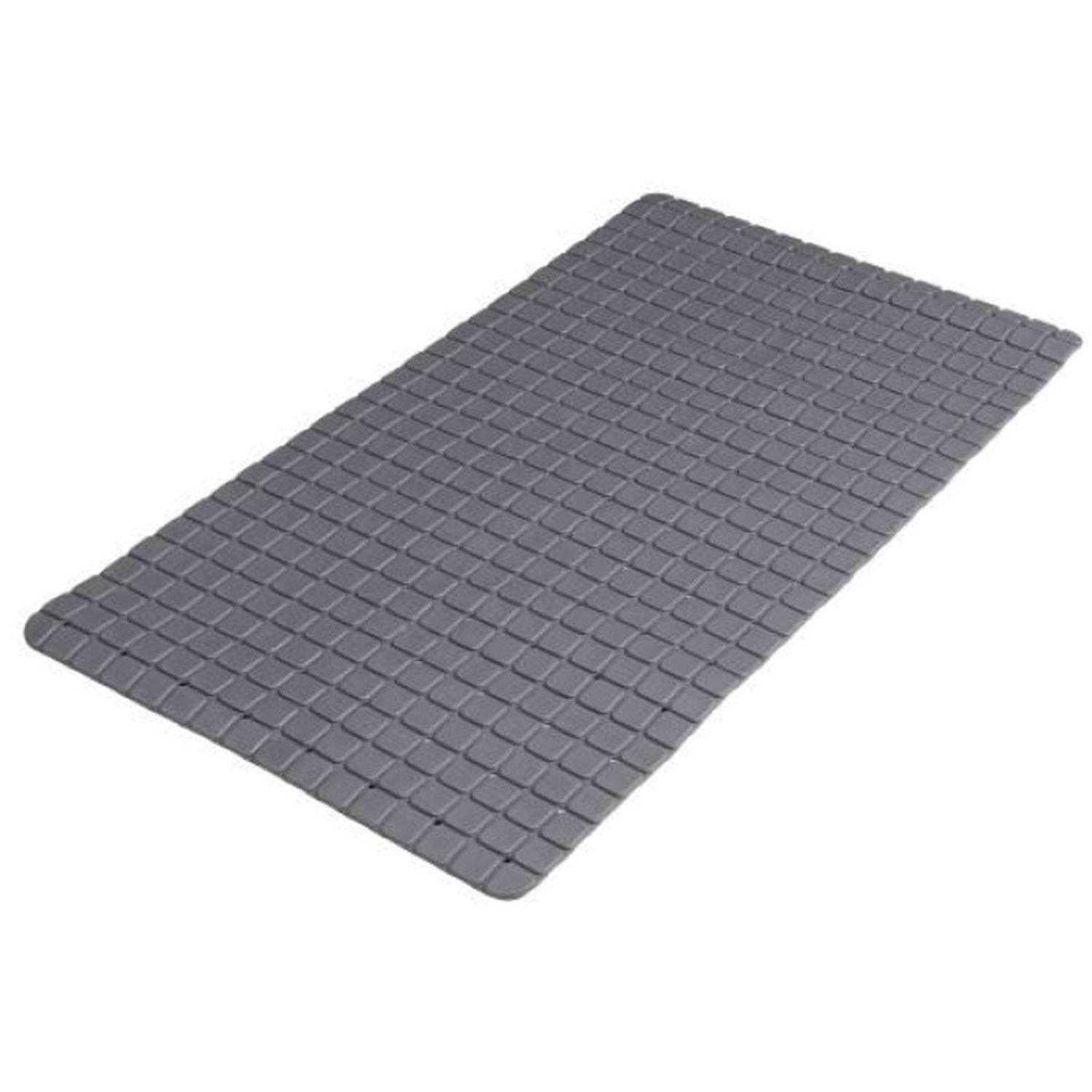 Urban Living Badkamer-douche anti slip mat rubber voor op de vloer antraciet 39 x 69 cm Badmatjes