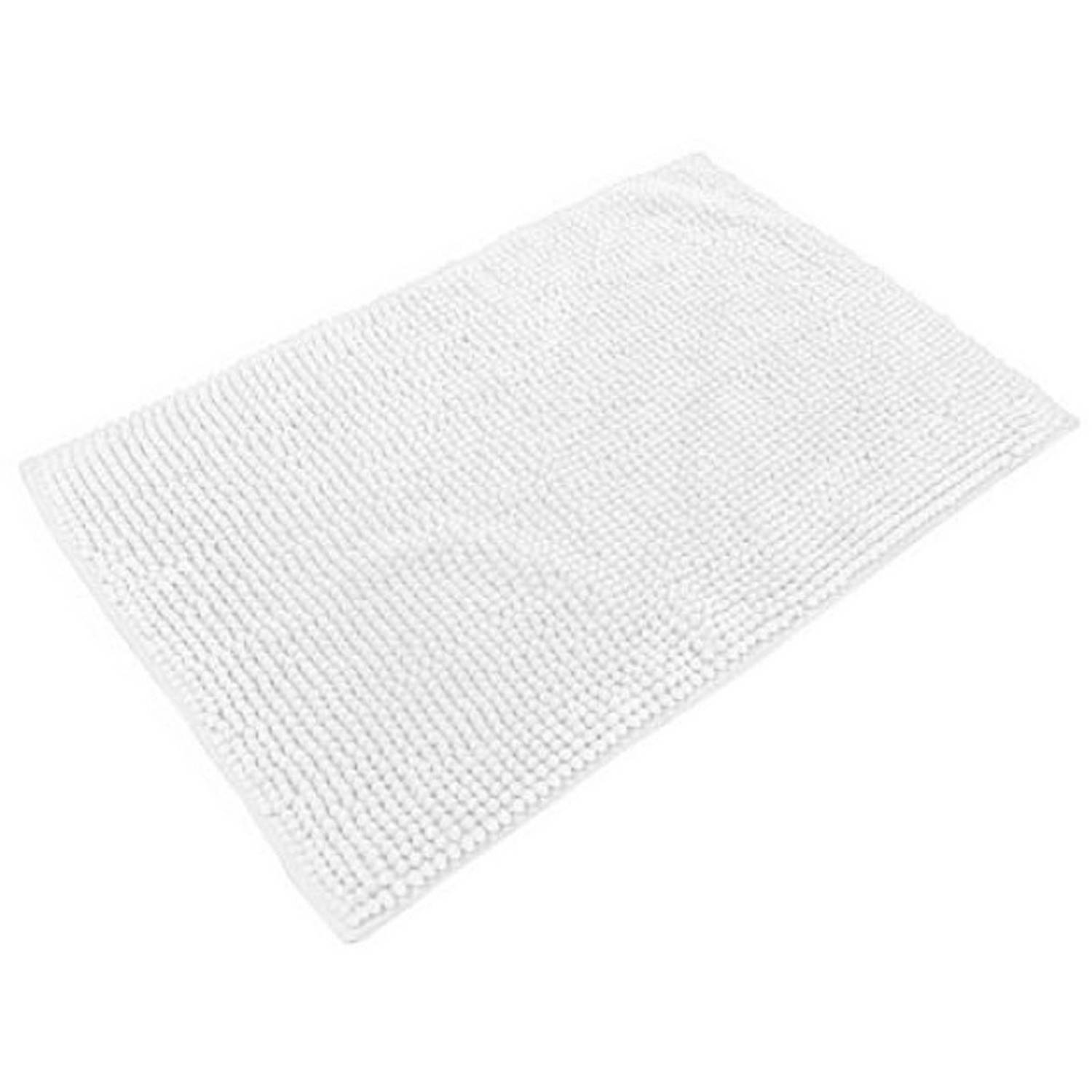 Urban Living Badkamerkleedje/badmat tapijt - voor op de vloer - parel wit - 50 x 80 cm - anti slip