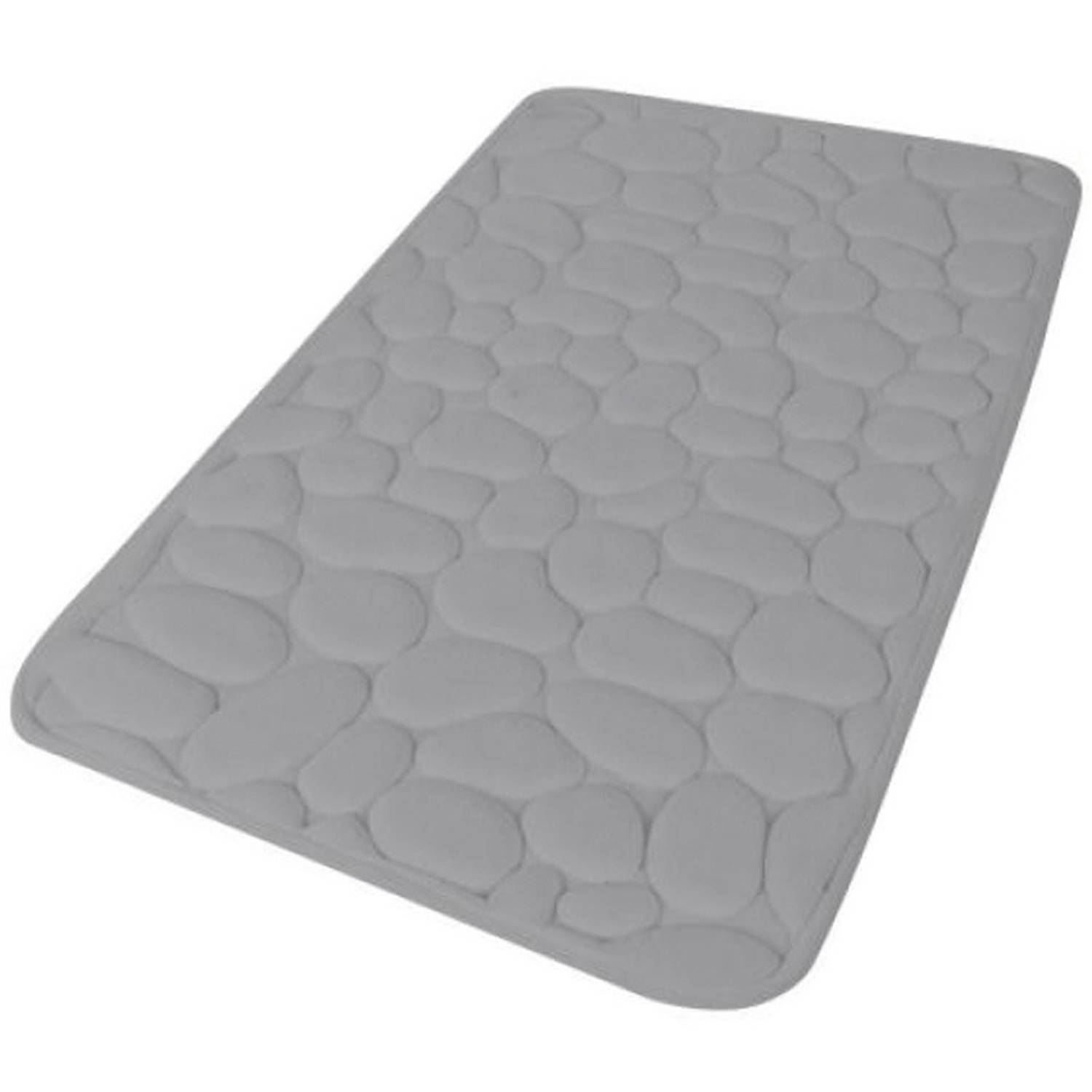 Urban Living Badkamerkleedje-badmat tapijt memory foam steengrijs 50 x 80 cm Badmatjes