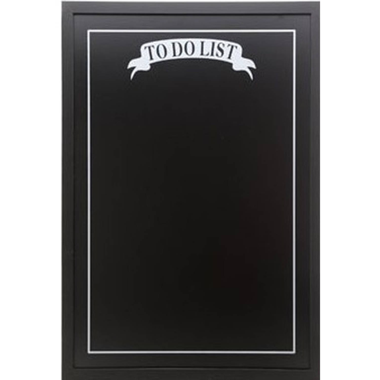 1x Zwarte takenlijst krijtborden 40 x 60 cm met witte krijtjes Krijtborden