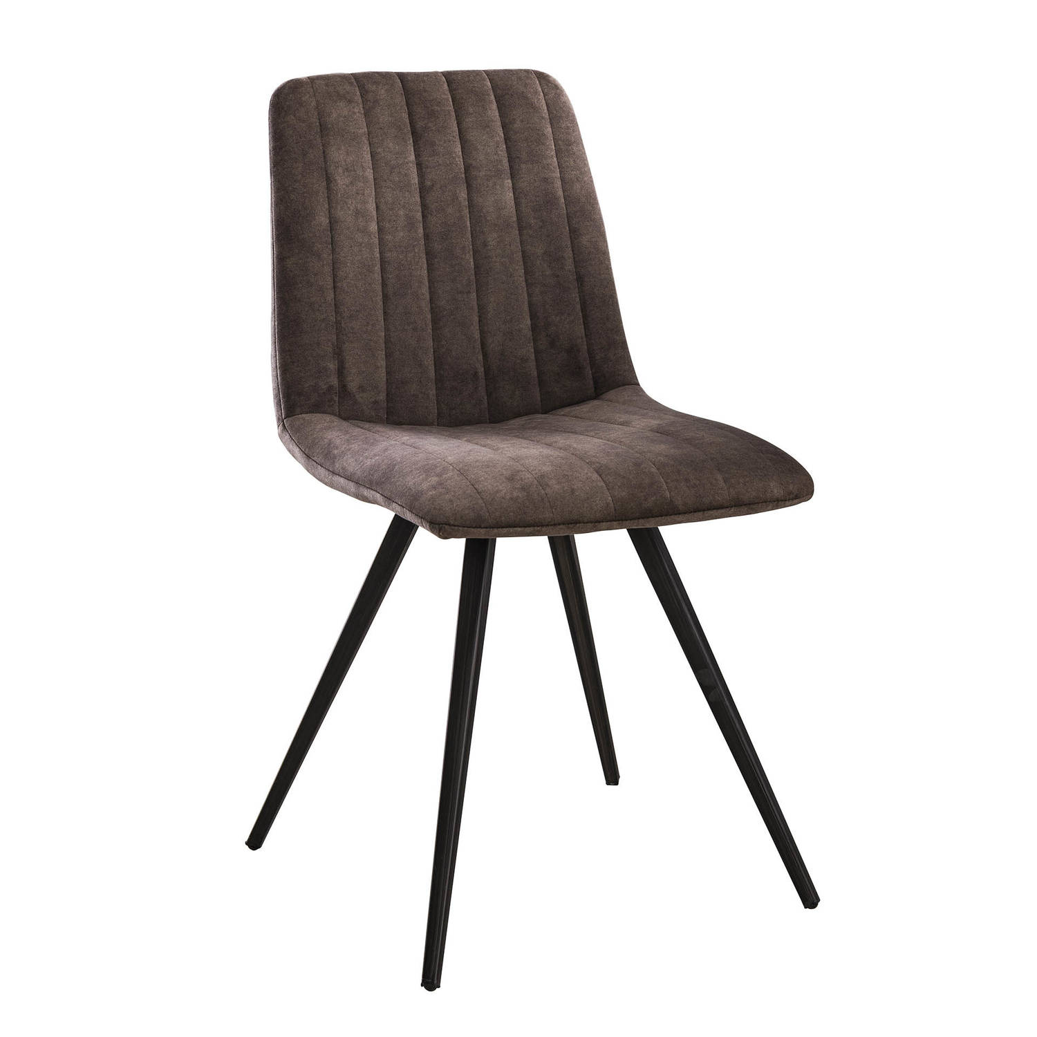 Set van 4 eetkamerstoelen Sadie velvet taupe