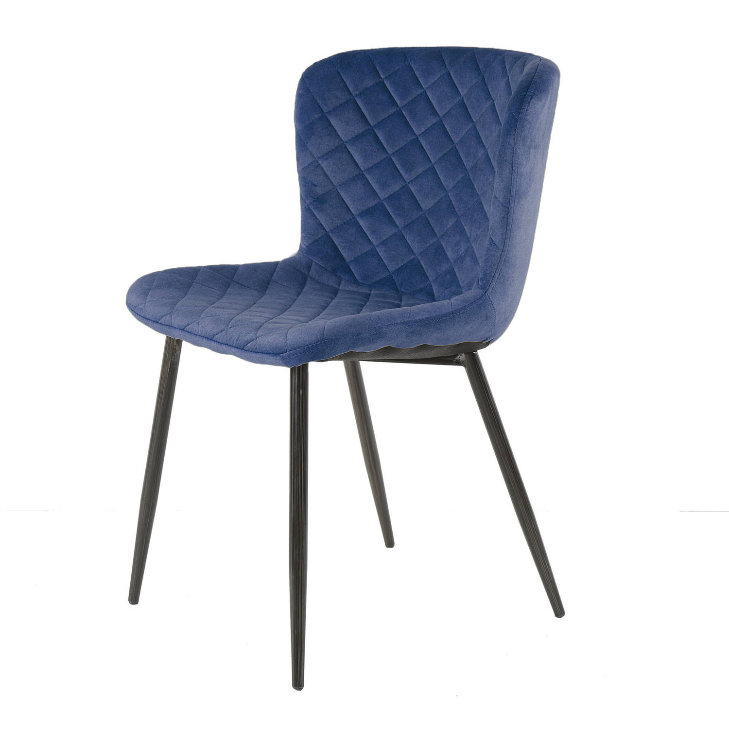 Set van 4 eetkamerstoelen velvet blauw