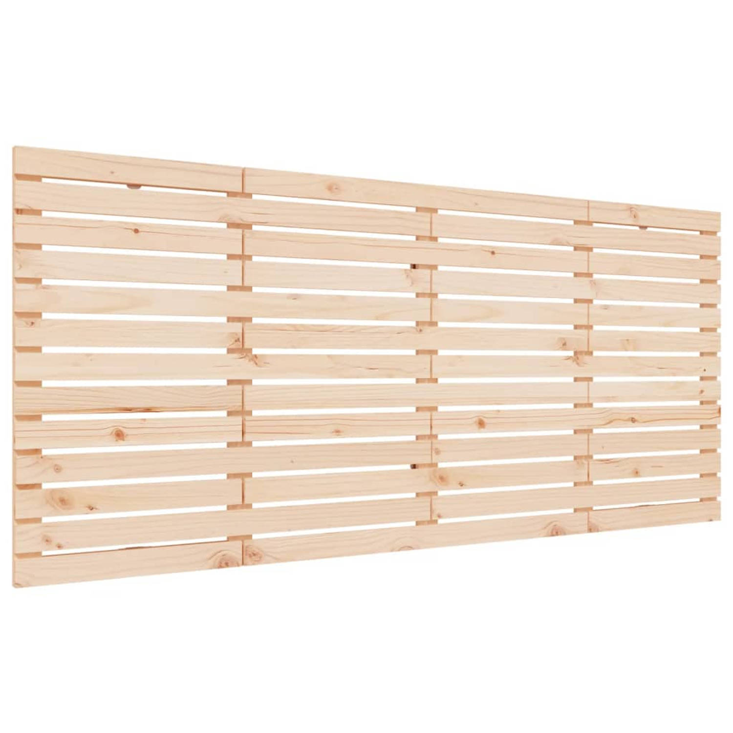 The Living Store Hoofdbord wandmontage 156x3x91-5 cm massief grenenhout - Bedonderdeel