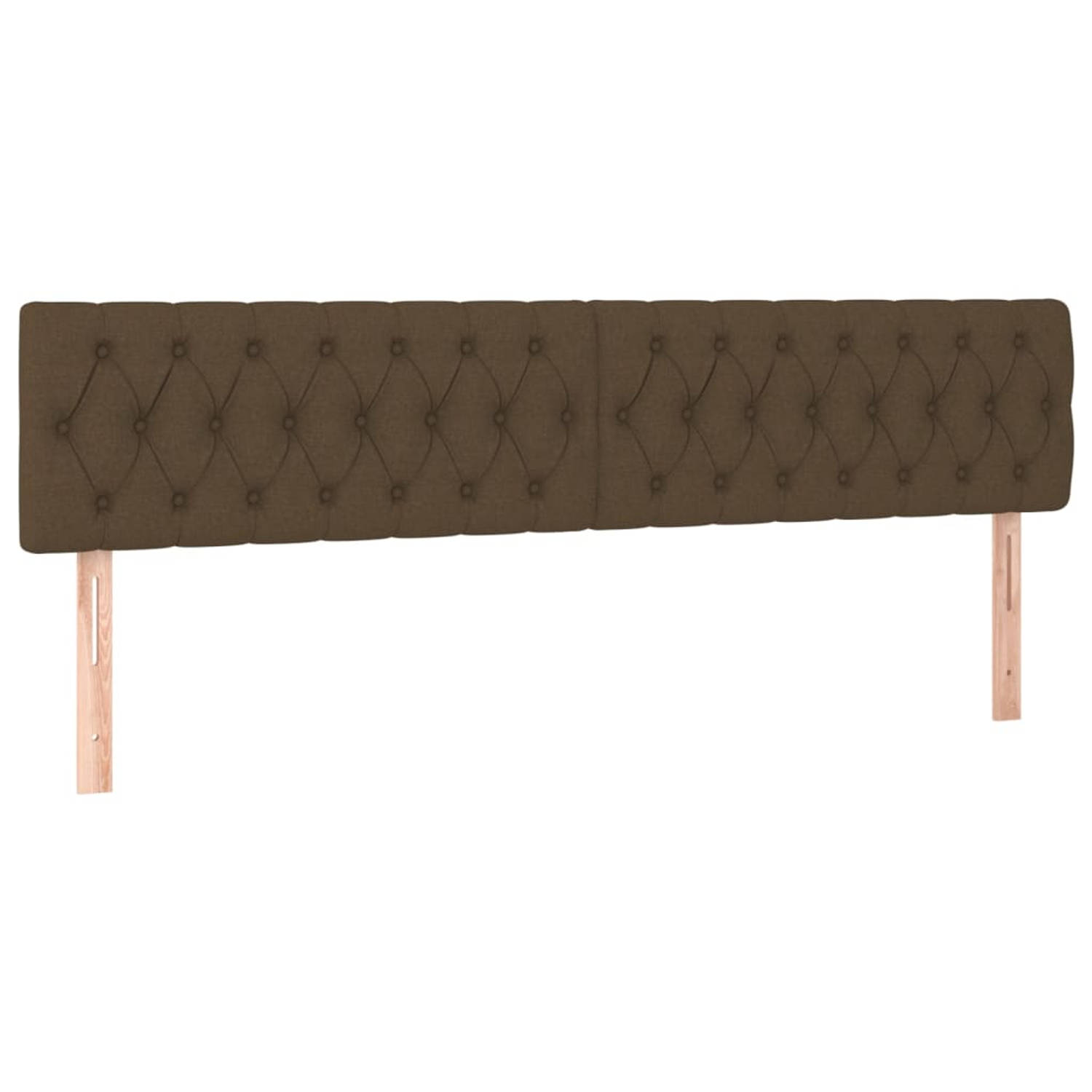 The Living Store Hoofdbord Classic - Bedaccessoires - 200x7x78/88cm - Donkerbruin