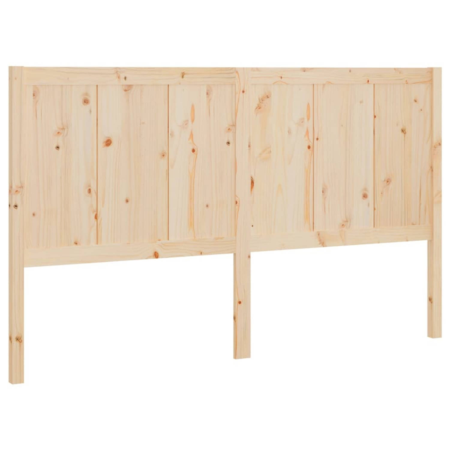 The Living Store Hoofdbord 145-5x4x100 cm massief grenenhout - Bedonderdeel