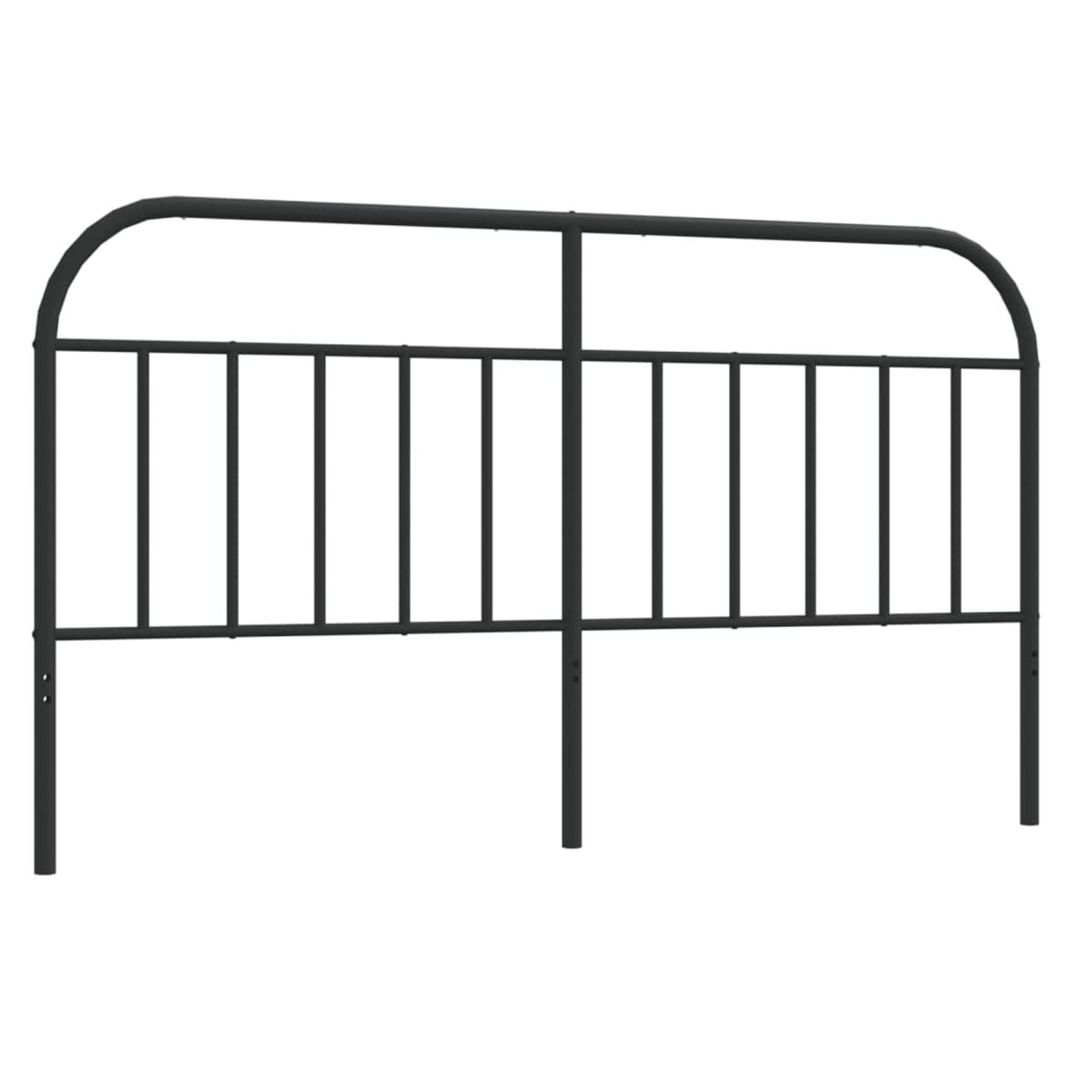 The Living Store Hoofdbord Bed - 187 x 100 cm - Robuuste metalen constructie - Stevige en stabiele poten - Comfortabele ondersteuning