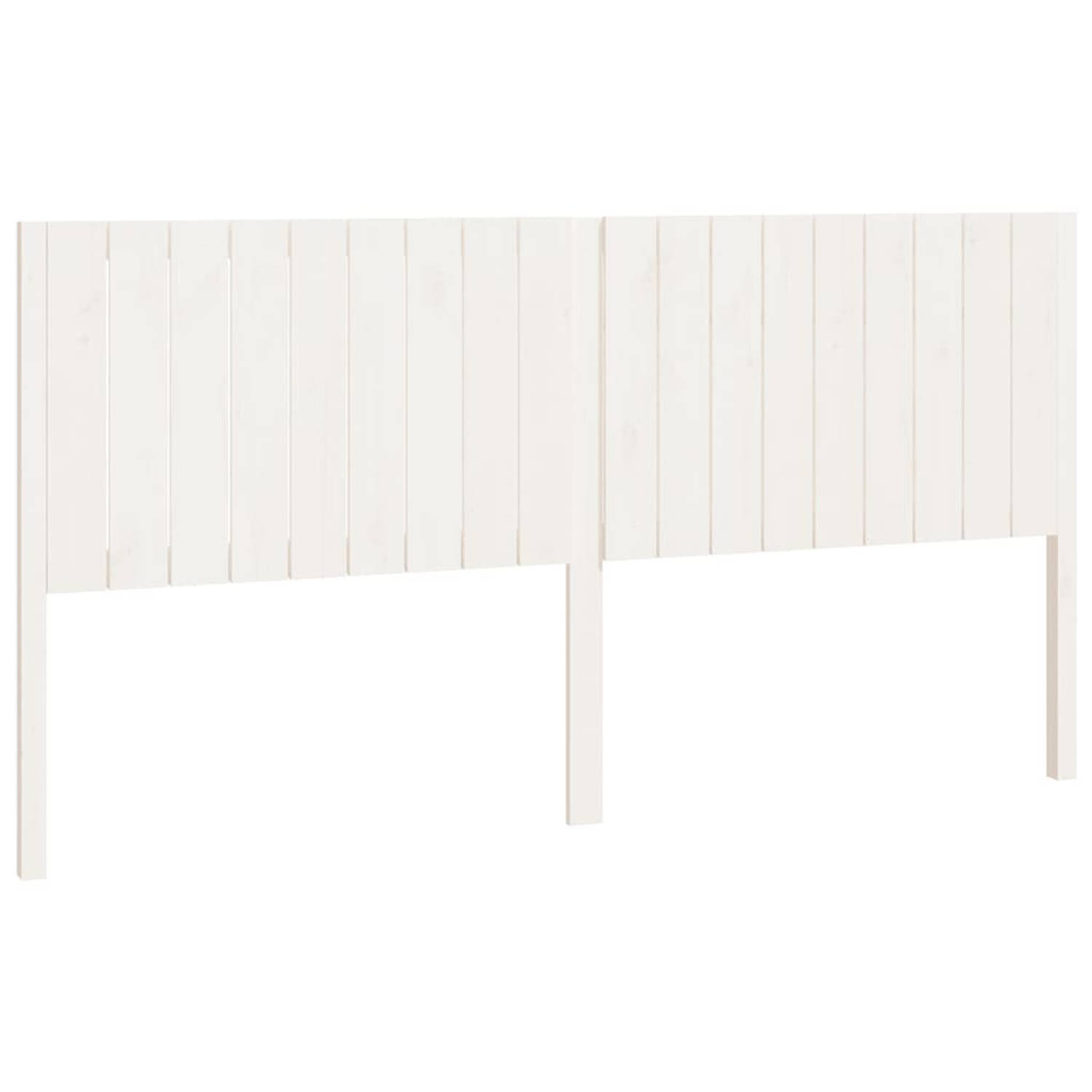 The Living Store Houten Hoofdeinde - Trendy - Bedframe - 185.5 x 4 x 100 cm - Massief Grenenhout