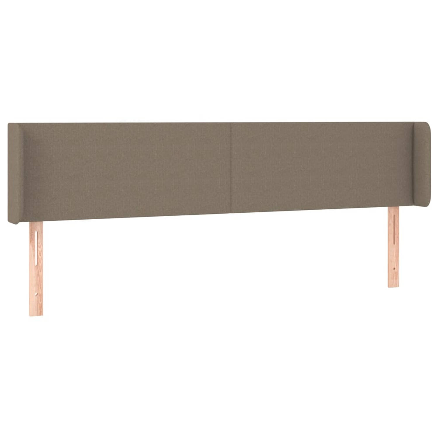 The Living Store Hoofdeind Moderne Hoofdbord - 183x16x78/88 cm - Taupe