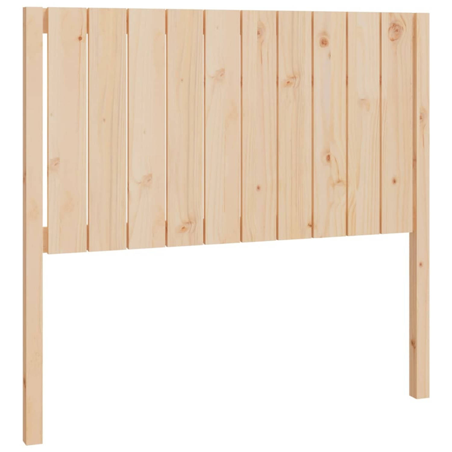 The Living Store Hoofdbord 105-5x4x100 cm massief grenenhout - Bedonderdeel