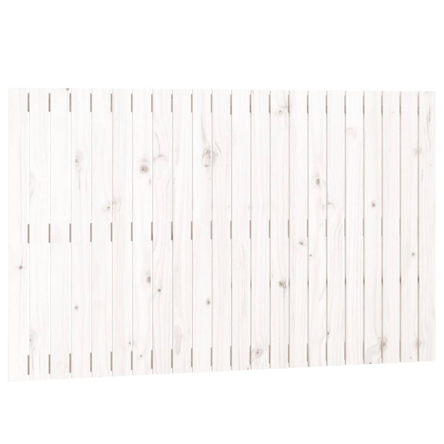 The Living Store wandhoofdbord wit massief grenenhout 140x90 cm - klassiek design
