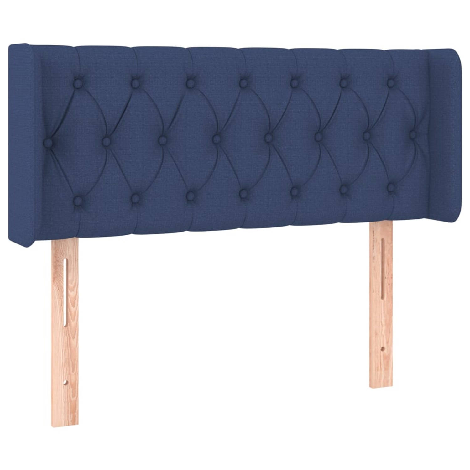 The Living Store Hoofdbord - Hoofdeind en Rand - Blauw - 93 x 16 x 78/88 cm - Duurzaam materiaal