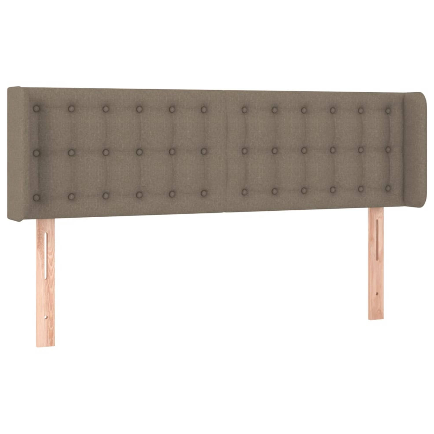 The Living Store Hoofdeind Bedombouw - 147 x 16 x 78/88 cm - Taupe