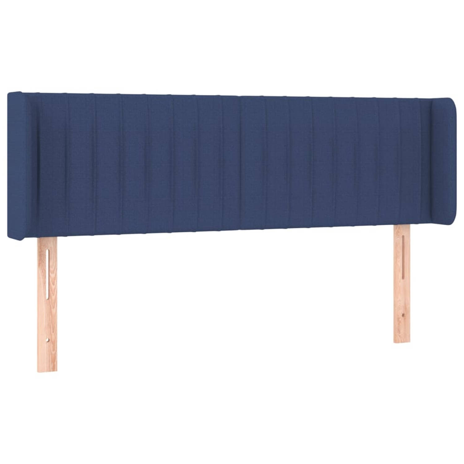 The Living Store Hoofdbord Classic Blue - 147 x 16 x 78/88 cm - Duurzaam - Comfortabel