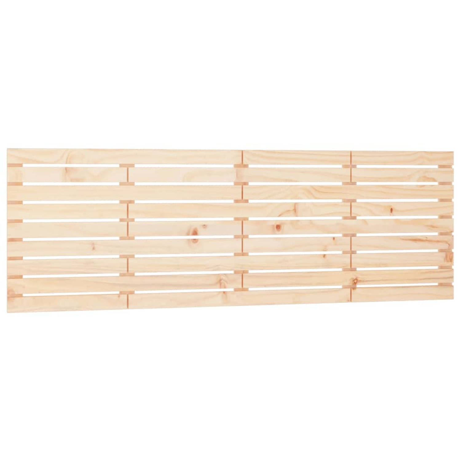 The Living Store Hoofdbord wandmontage 206x3x63 cm massief grenenhout - Bedonderdeel