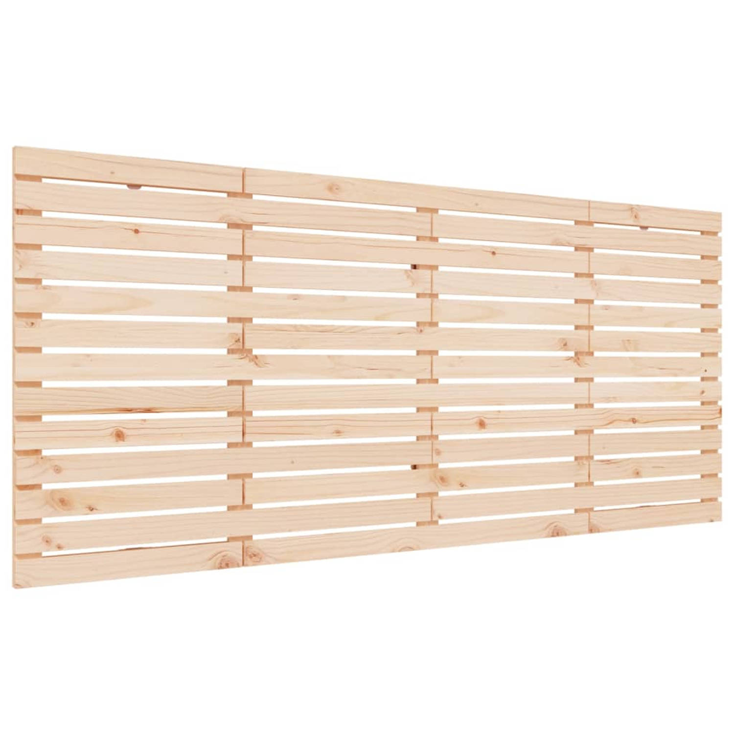 The Living Store Hoofdbord wandmontage 206x3x91-5 cm massief grenenhout - Bedonderdeel