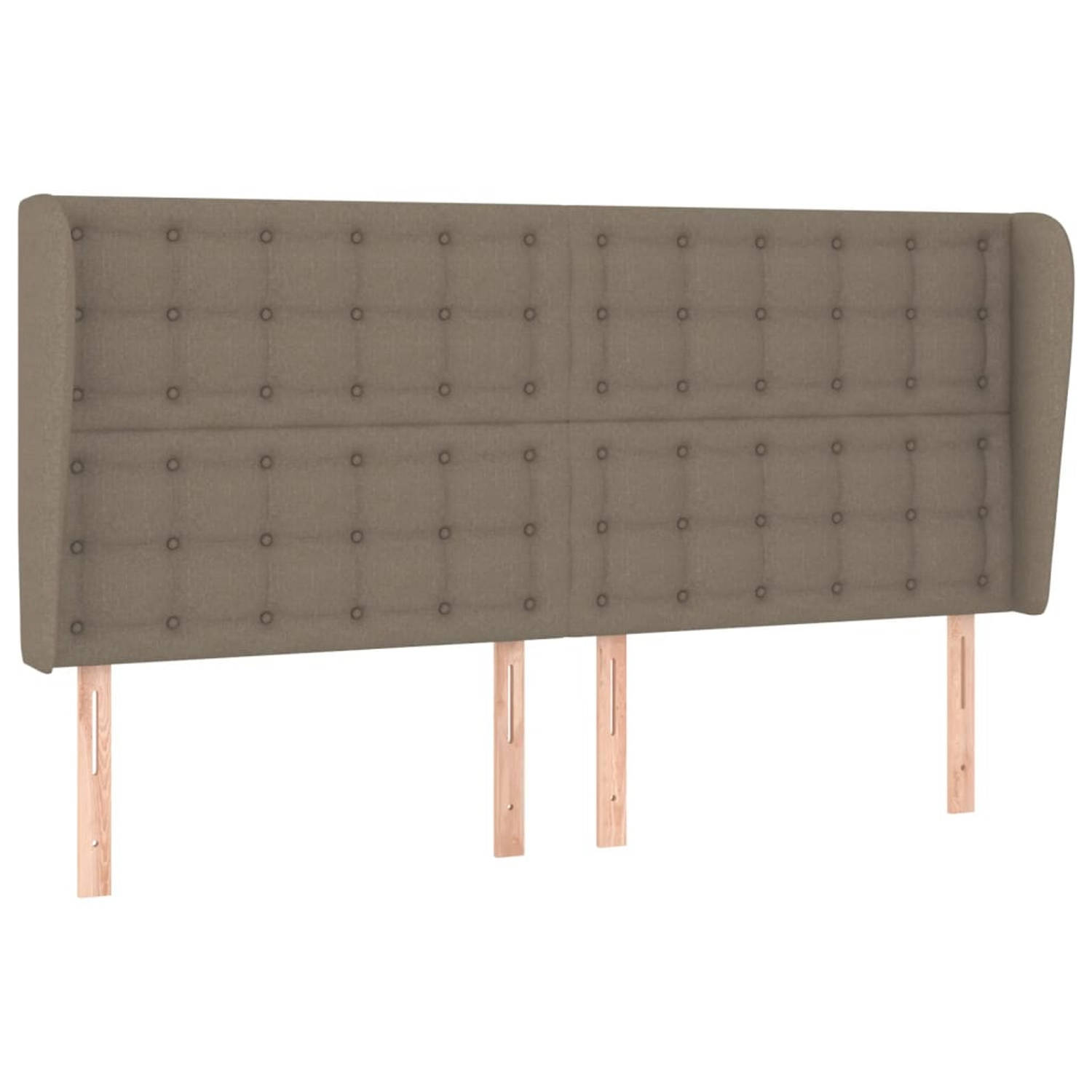 The Living Store Hoofdbord - Klassiek - Meubels - 183 x 23 x 118/128 cm - Taupe