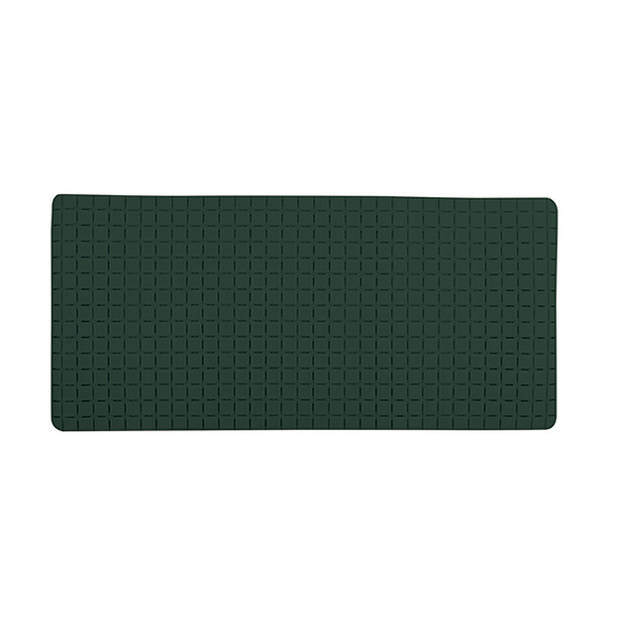 MSV Douche/bad anti-slip matten set badkamer - rubber - 2x stuks - donkergroen - 2 formaten - Badmatjes