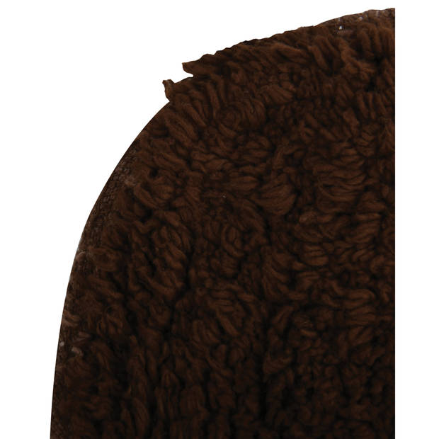 MSV Badkamerkleedje/badmatten set - voor op de vloer - kastanje bruin - 45 x 70 cm/45 x 35 cm - Badmatjes