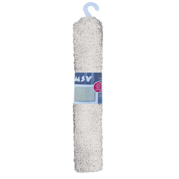 MSV Badkamerkleedje/badmat tapijt voor de vloer - ivoor wit - 40 x 60 cm - Badmatjes