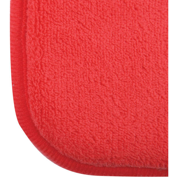 MSV Badkamerkleedje/badmat tapijt - voor op de vloer - rood - 50 x 70 cm - Badmatjes