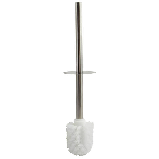 MSV Toiletborstel houder/WC-borstel - antraciet grijs - kunststof - 35 cm - Toiletborstels