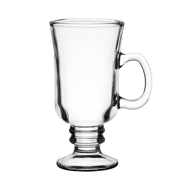 Glasmark Irish Coffee/koffie glazen Paris - transparant glas - 6x stuks - 200 ml - Koffie- en theeglazen