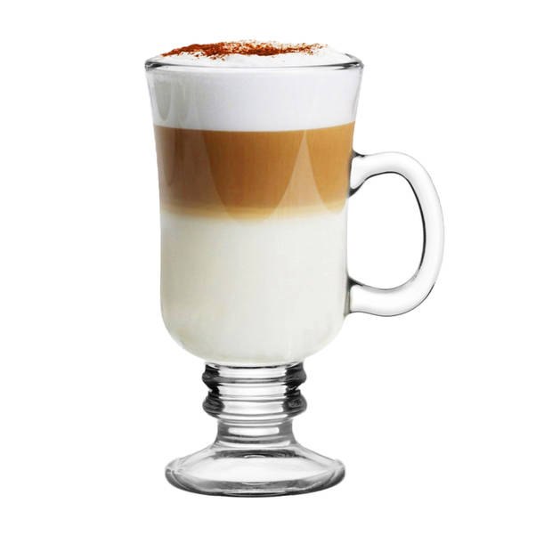 Glasmark Irish Coffee/koffie glazen Paris - transparant glas - 12x stuks - 200 ml - Koffie- en theeglazen