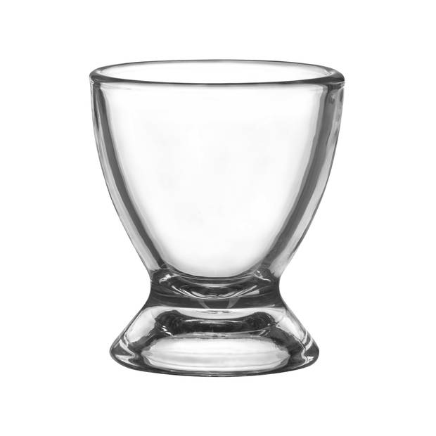 Glasmark Eierdopjes - set 12x - glas - transparant - 6 cm - in luxe stijl - Eierdopjes