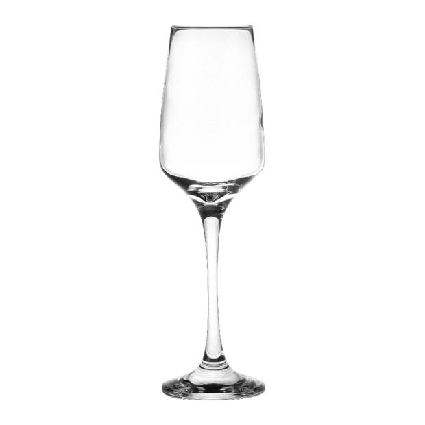 Glasmark Champagneglazen/prosecco - Flutes - transparant glas - 6x stuks - 210 ml - Champagneglazen