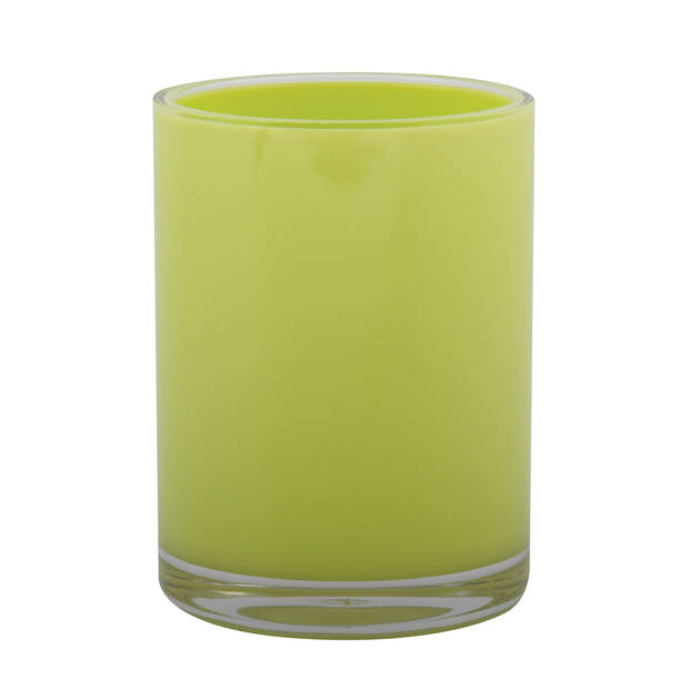 Drinkbeker/limonadebeker - 4x - luxe kunststof - limegroen - 440 ml - Bekers