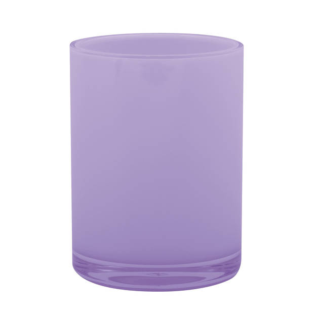 Drinkbeker/limonadebeker - 4x - luxe kunststof - lila paars - 440 ml - Bekers