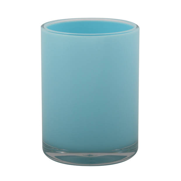 Drinkbeker/limonadebeker - 4x - luxe kunststof - lichtblauw - 440 ml - Bekers