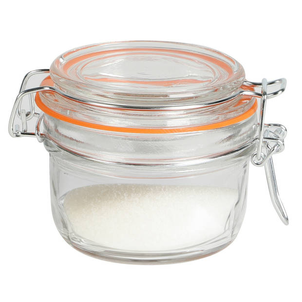 Urban Living Weckpot/inmaakpot - 140 ml - glas - beugelsluiting - D9 x H7 cm - Weckpotten