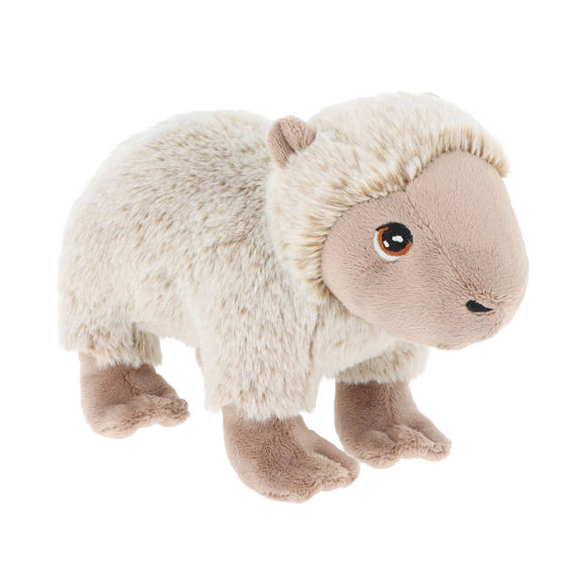 Keel Toys pluche Capybara knuffeldier - grijs - staand - 20 cm - Knuffeldier