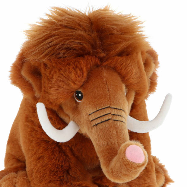 Keel Toys pluche Mammoet knuffeldier - bruin - zittend - 20 cm - Knuffeldier