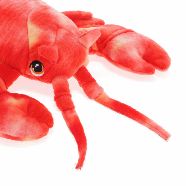 Keel Toys pluche kreeft knuffeldier - rood - lopend - 25 cm - Knuffel zeedieren