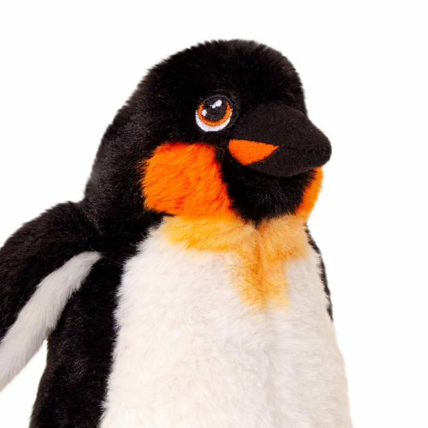 Keel Toys pluche keizers pinguin knuffeldier - wit/zwart - staand - 25 cm - Knuffeldier