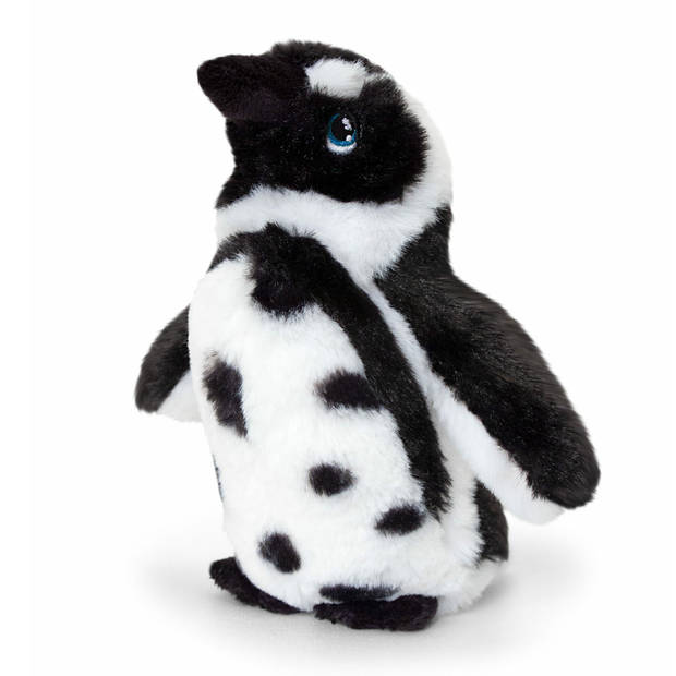 Keel Toys pluche Humboldt pinguin knuffeldier - wit/zwart - staand - 25 cm - Knuffeldier