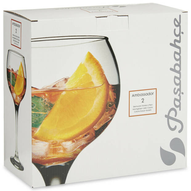 Pasabahce Bistro cocktail/gin glazen - glas - set 2x stuks - 790 ml - Cocktailglazen