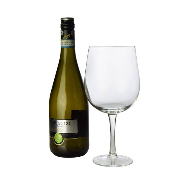 Groot Wijnglas XXL - Voor de wijnliefhebber - 750 ml - Mega wijnglas - Heel groot wijnglas - Groen/Zwart