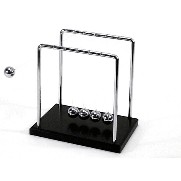 Newton Cradle XL Zilverkleurig & Zwart