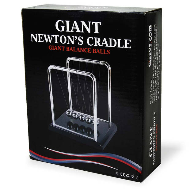 Newton Cradle XL Zilverkleurig & Zwart