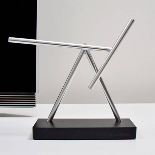 The Swinging Sticks - Elegante Decoratie - 35 x 8 x 38 cm - ABS & Aluminium - Kinetic Sculptuur - Bureau gadgets -